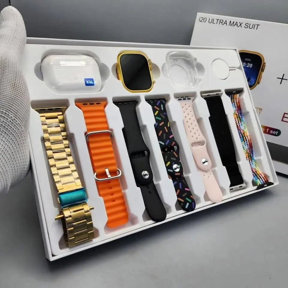 i20 Ultra max Suit Smartwatch 10 in 1