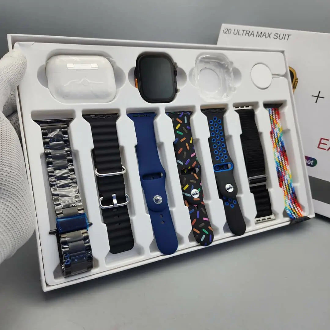 i20 Ultra max Suit Smartwatch 10 in 1