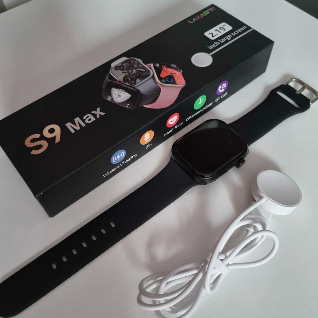 New Series 9 Smart Watch - 2.19" Inch HD Display Wireless Charging BT Calls Sports & Fitness Stile Gadget