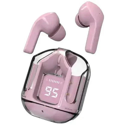 Air31 Earbuds Wireless Crystal Transparent Body | Air 31 Bluetooth Earbud With Pouch Stile Gadget