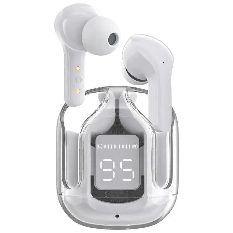 Air31 Earbuds Wireless Crystal Transparent Body | Air 31 Bluetooth Earbud With Pouch Stile Gadget