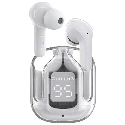 Air31 Earbuds Wireless Crystal Transparent Body | Air 31 Bluetooth Earbud With Pouch Stile Gadget