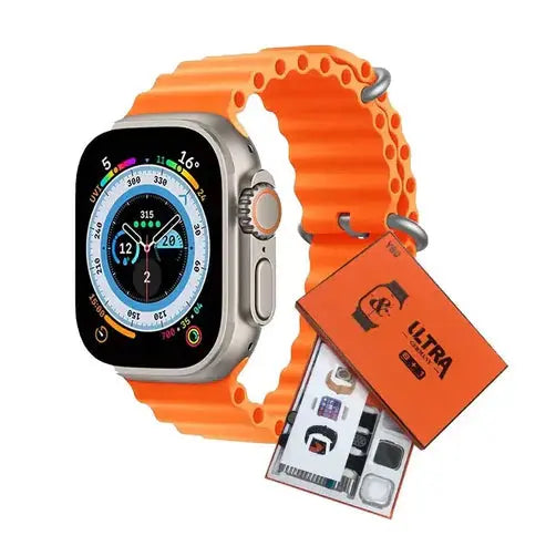 Y80 Ultra 8 in 1 Smart watch high-definition large screen high configuration version + 8 strap combination + case - Stile Gadget
