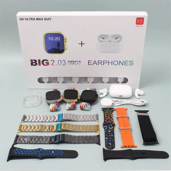 i20 Ultra max Suit Smartwatch 10 in 1